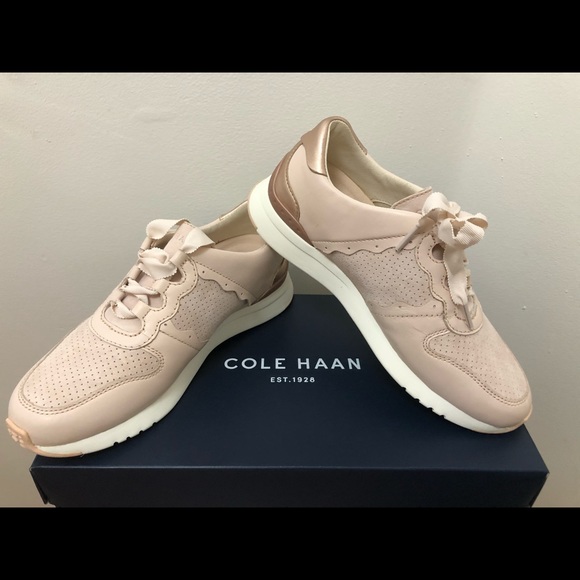 Cole Haan Women's GrandPrø Wedge Trainer Peach Rose Gold - Picture 6 of 15